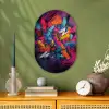 Abstract - Explosie - Neonkleuren Wandcirkel Ovaal Forex klein -sfeer2