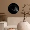 Paarden - Portret - Zwart - Dieren Wandcirkel kunststof plaat 5mm dik klein -sfeer1
