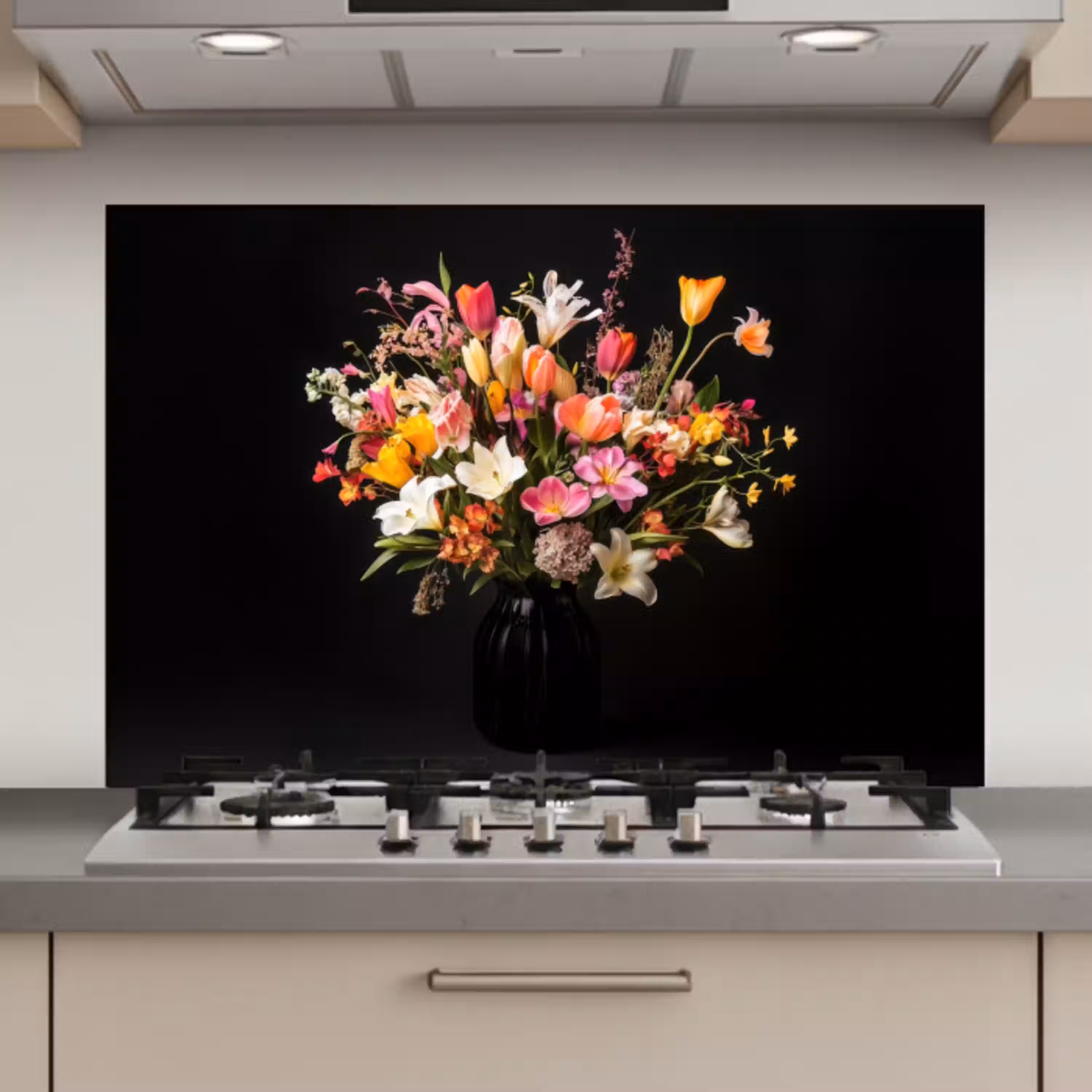 Vaas - Bloemen - Tulpen keuken achterwand spatscherm klein -3d_website