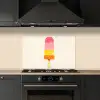 Waterijsje - Retro - Stokje - Roze keuken achterwand spatscherm klein -sfeer1