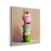 Cupcakes - Gestapeld - Kleurrijk - Fruit aluminium wit klein -3d