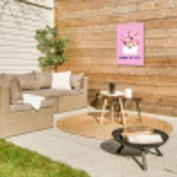 Envelop - Love - Hartjes - Valentijn Tuinposter op houten frame 2 cm dik klein -sfeer2