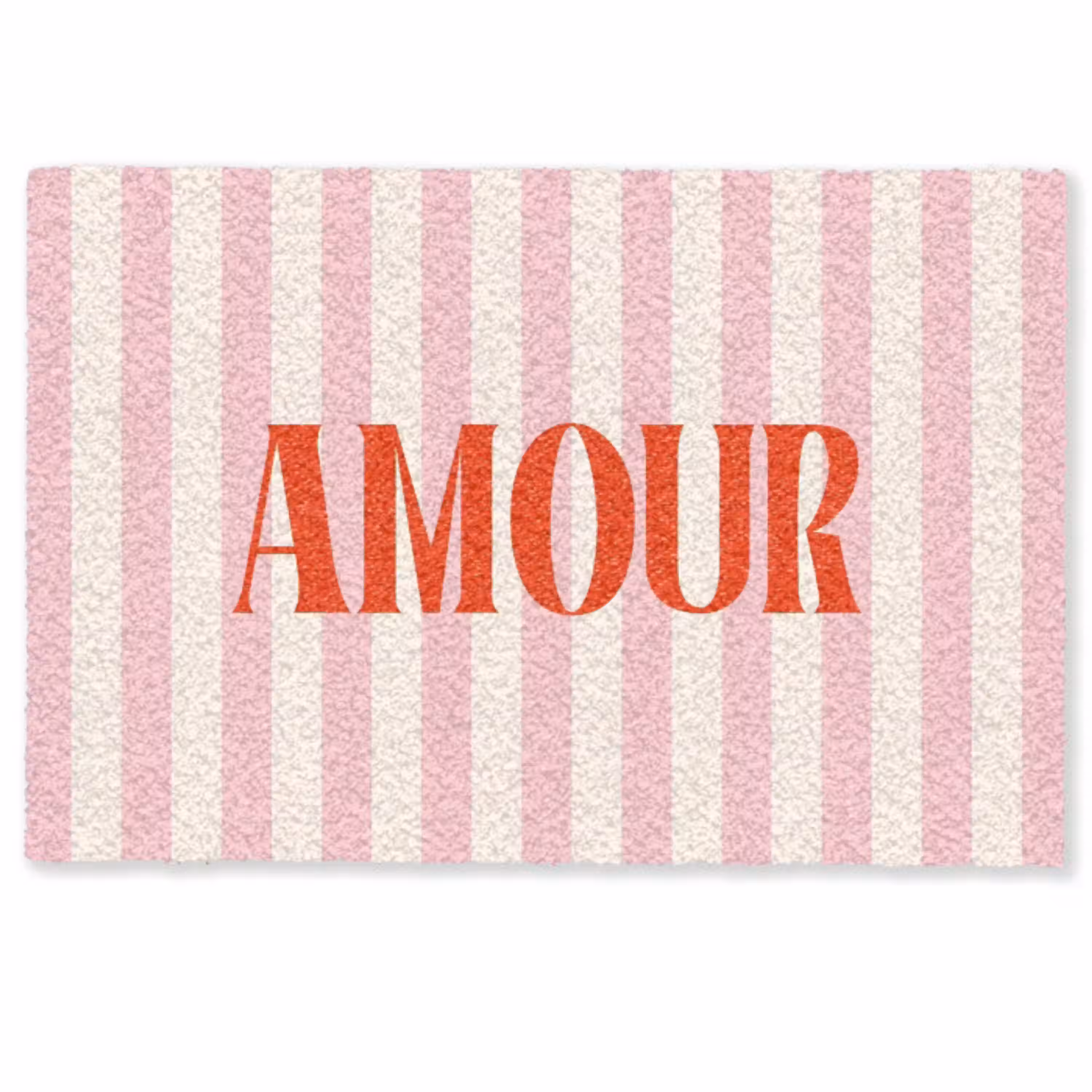Zachtroze - Rood - Strepen - Amour Deurmat klein -zkaufland3d