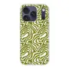Lijnpatroon - Groen - Organisch Telefoonhoesje iPhone 17 Pro klein 878 -3d