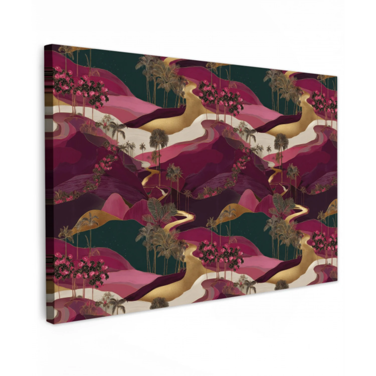 Magisch - Palmbomen - Goud canvas 2cm klein 34 -z3d
