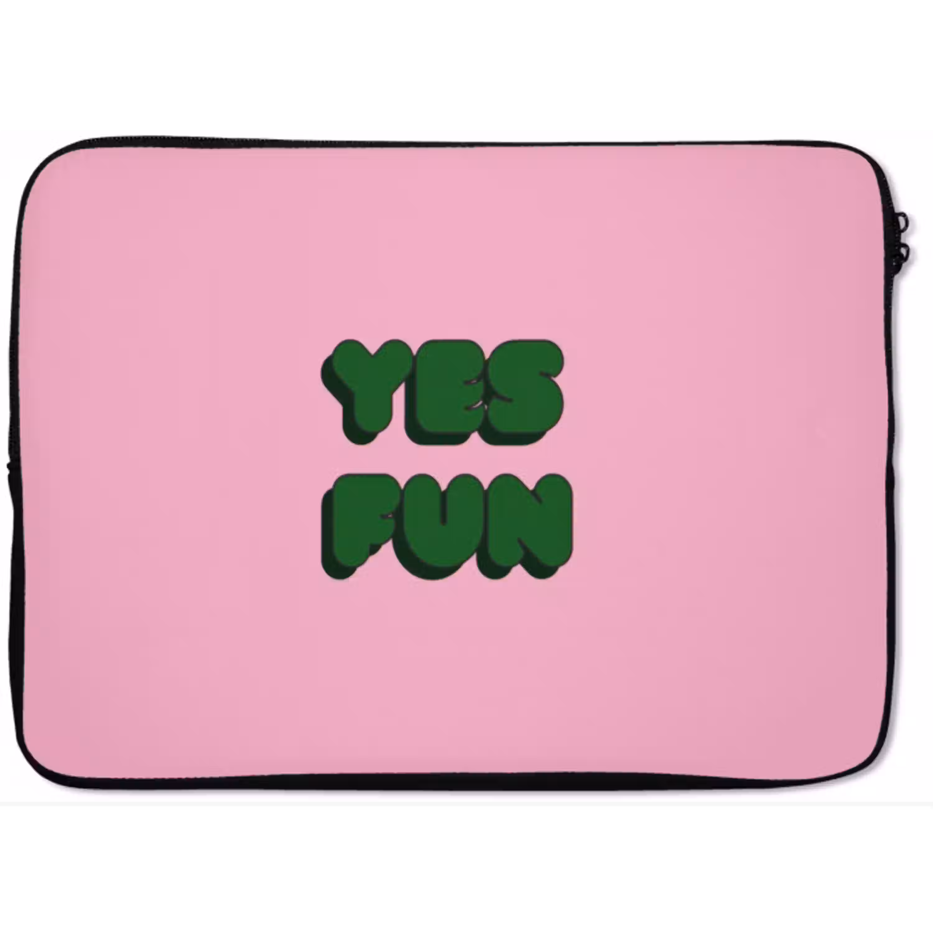 Yes fun - Groen - Roze laptophoes neopreen klein -zkaufland3dotto