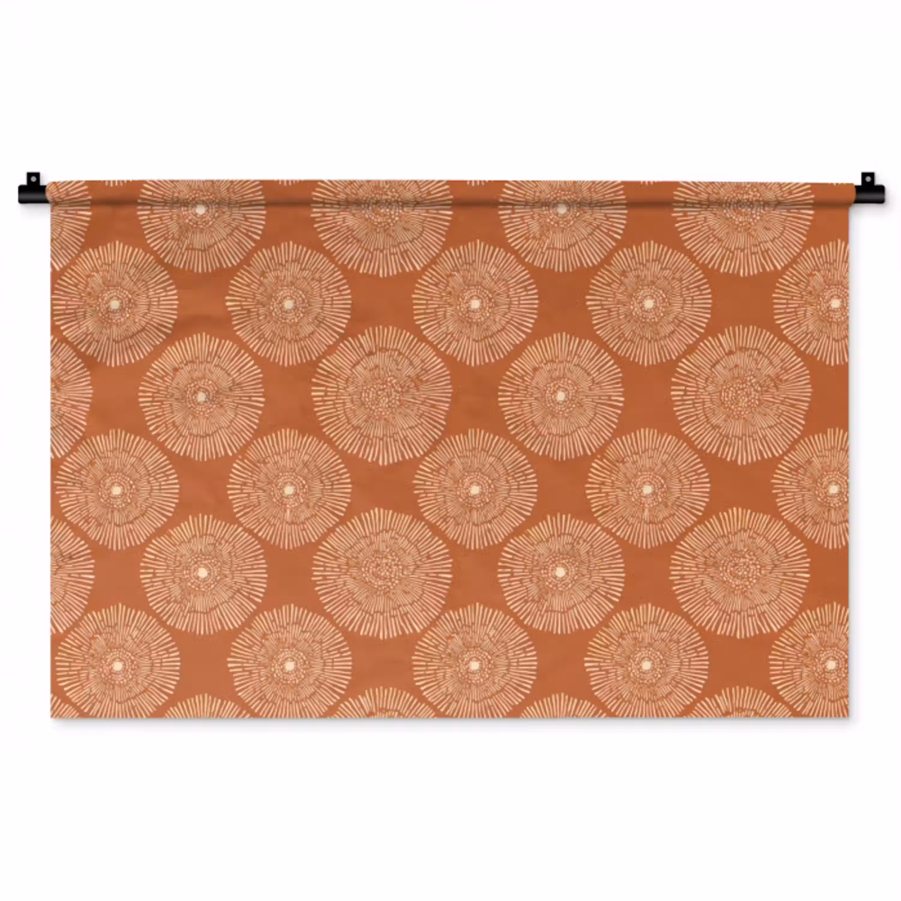 Cirkels - Grafisch - Patroon - Terracotta Wandkleed katoen middel 269 -zz3d