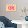 Tekst - Strepen - Roze poster papier klein -sfeer3