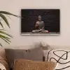 Boeddha - Buddha beeld - Bruin - Spiritueel - Meditatie canvas 2cm klein -sfeer1