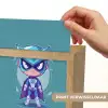 Superheld - Blauw - Jongens Light Box met kabel (Kinderlampje) klein -USP_websiteprintNL