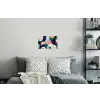 Abstract - Blauw - Roze Muursticker klein -slaapkamer