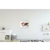 Wereldkaart - Koffie - Marmer textielposter latten blank klein -kinderkamer