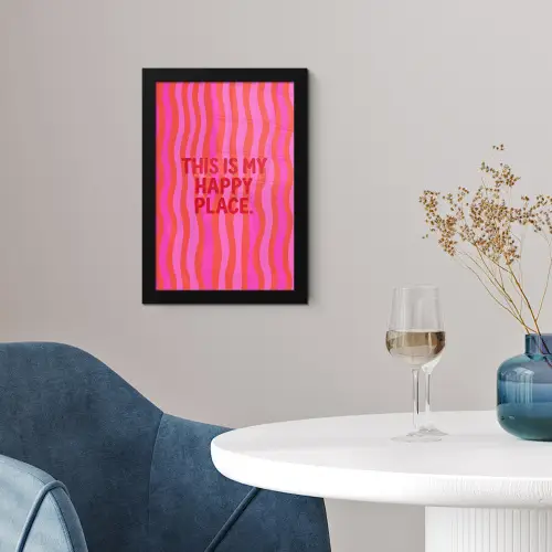 Tekst - Modern - Kleurrijk fotolijst zwart zonder passe partout klein -sfeer4