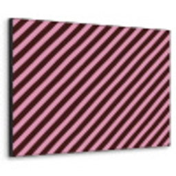 Strepen - Roze - Bruin Textielframe zwart klein 947 -3d