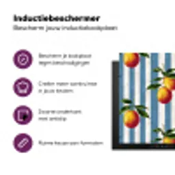 Strepen - Citroen - Blauw Inductie beschermer vinyl 3mm klein 276 -zzzzzzz-cc-usp