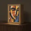 Abstract - Portret - Kleurvakken Light Box met kabel (Tafellamp) klein -z3d_website