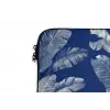 Blad - Palm - Blauw laptophoes neopreen klein 279 -detail