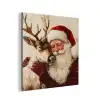 Kerstman - Rendier - Kerst - Christmas aluminium wit klein -3d