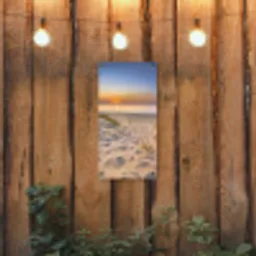 Zonsondergang aan Zee tuinposter los doek klein -sfeer1