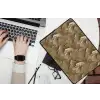 Organisch - Patroon - Bladeren - Goud laptophoes neopreen klein 279 -bureau