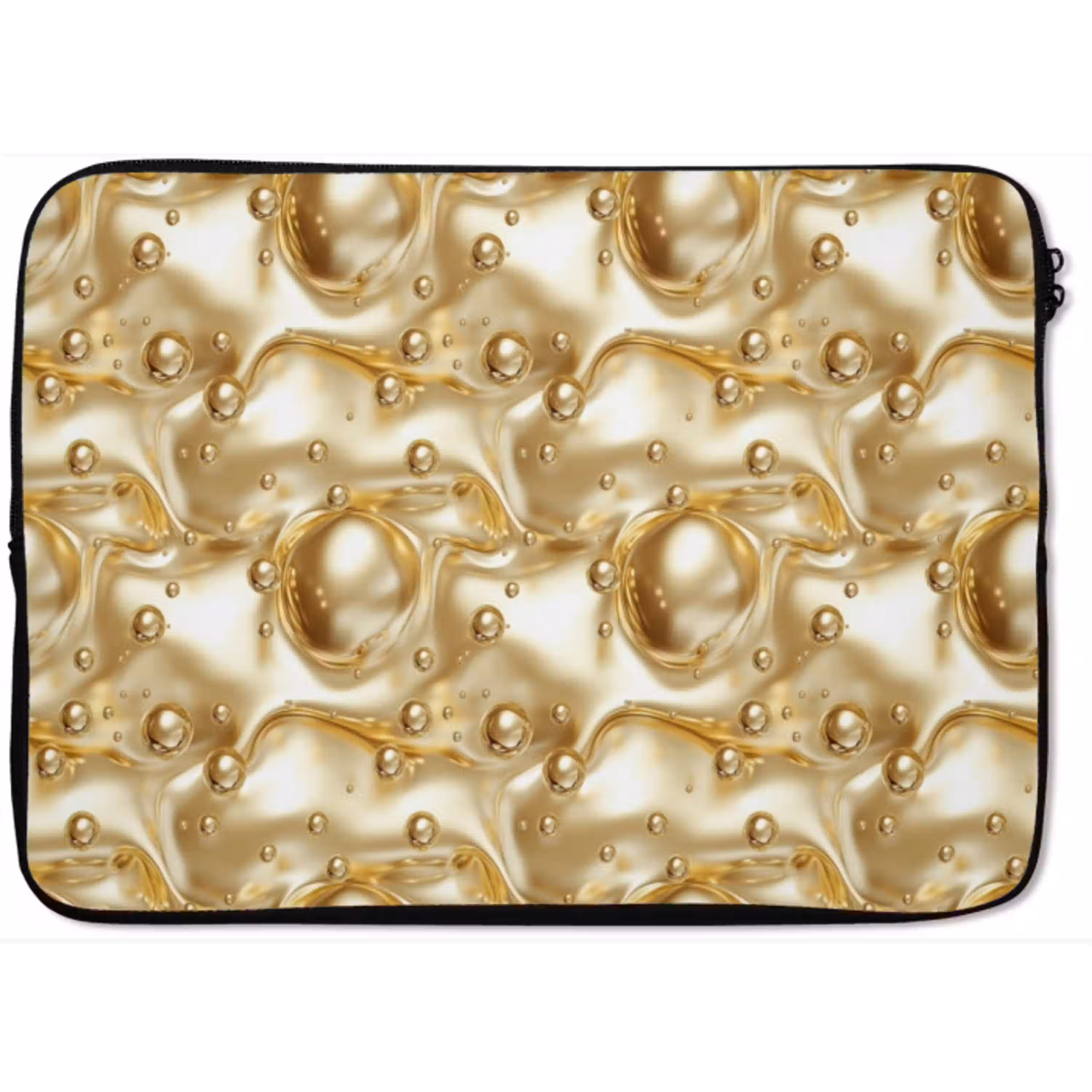 Vloeibaar - Druppels - Goud laptophoes neopreen klein 279 -zkaufland3dotto