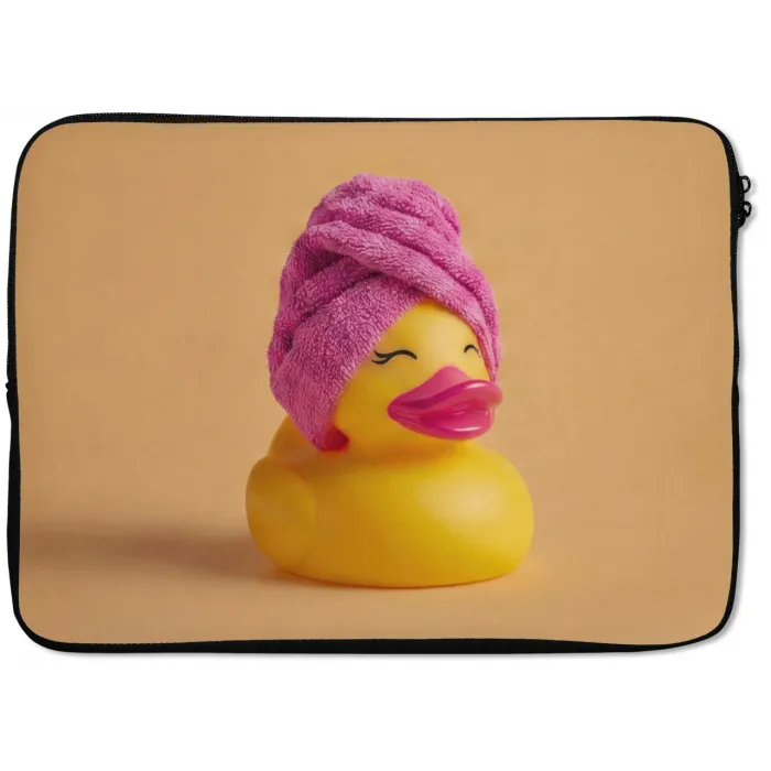 Badeend - Handdoek - Kleurrijk laptophoes neopreen klein -zkaufland3dotto