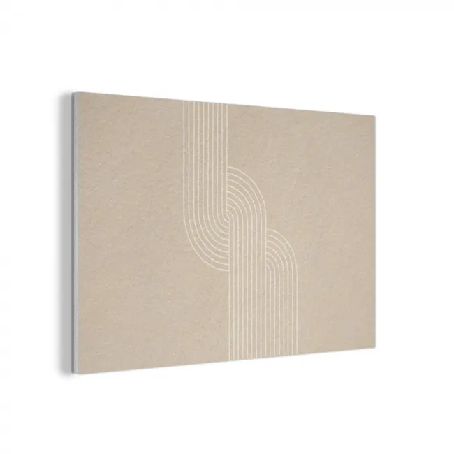 Akustikbild - Parallele Linien - Leichte Textur - Beige