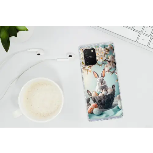 Konijn - Eieren - Mand Telefoonhoesje Samsung Galaxy S10 Lite klein -oordopS10Lite