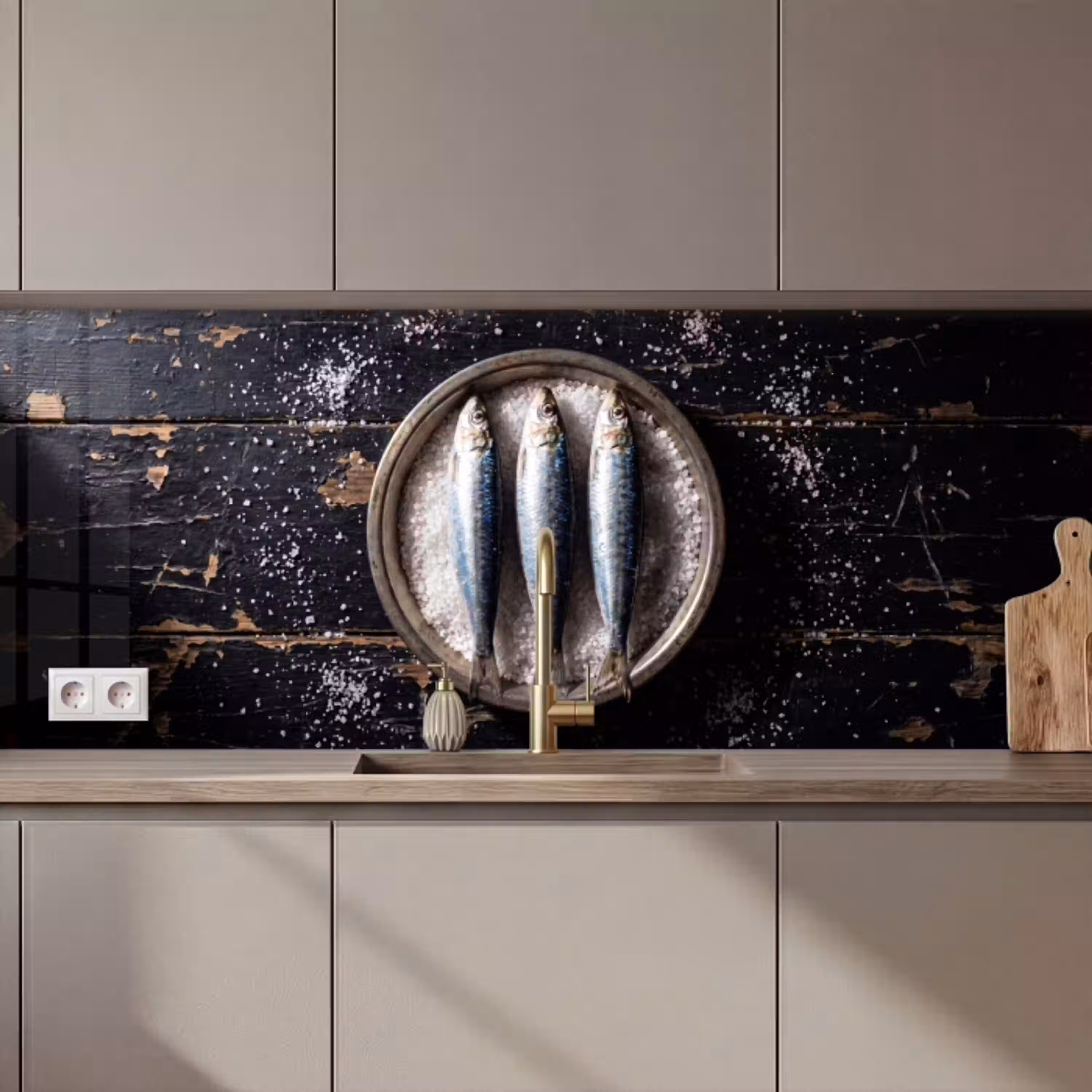 Vis - Zout - Eten keuken achterwand 2 middel zz_3dshopping