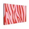Zebraprint - Roze - Rood - Dierenprint canvas 2cm klein -z3d