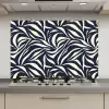 Bladvormen - Blauw - Patroon - Wit keuken achterwand spatscherm klein 900 -3d_website