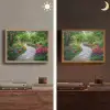 Park - Bloemen - Tuin Light Box met batterij (Wandlamp) middel -sfeer3