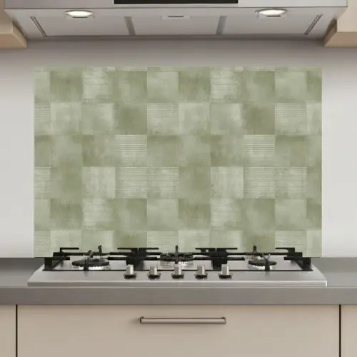 Vlakken - Rustiek - Groen keuken achterwand spatscherm klein 900 -3d_website