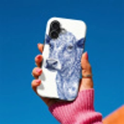 Illustratie - Koe - Blauw Toughcase MagSafe Apple iPhone 17 klein -Sfeer1V