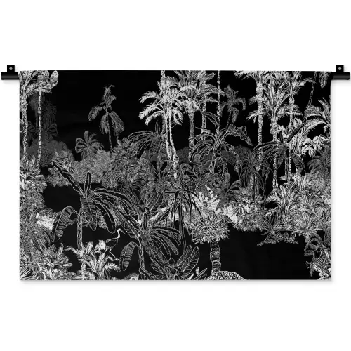 Palm - Jungle - Tropical Wandkleed katoen klein -zz3d