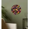Warm - Patroon - Penseel - Viooltjes Wandcirkel kunststof plaat 5mm dik klein 188 -sfeer3