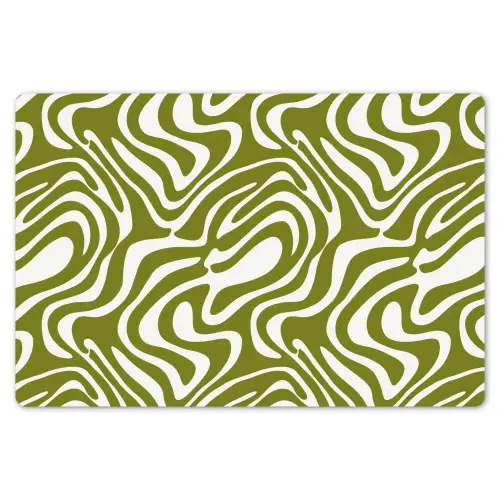 Lijnpatroon - Groen - Organisch Placemat vinyl groot 368 -zzsfeer1_Kitchenyeah-website