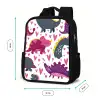 Dino - Hart - Patronen - Roze - Meisjes - Dinosaurus Rugzak - Zwart middel -productfoto_formaten
