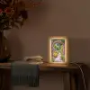 Doorkijk - Bloemen - Pad - Natuur Light Box met kabel (Wandlamp) klein -sfeer4