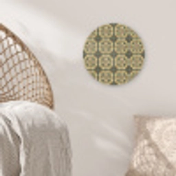 Ornament - Patroon - Groen Akoestische PET Vilt - Rond klein 838 -sfeer4