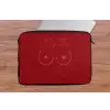 Big titties small heart - Rood - Hart laptophoes neopreen klein -tafel