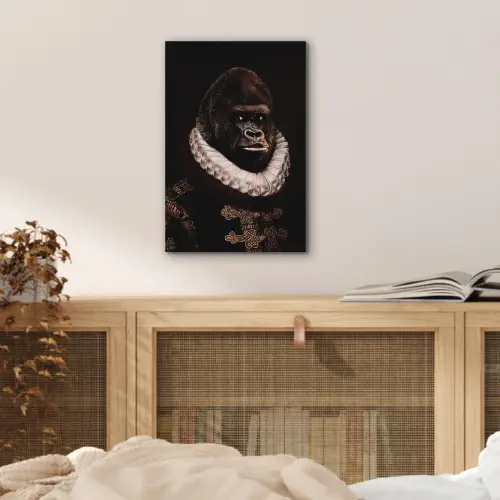 Willem van Oranje - Adriaen Thomasz - Aap aluminium wit klein -sfeer3