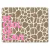 Tekst - Be cool or leave - Roze - Giraffenprint muismat rubber klein -3d