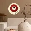 Cirkel - Zeven - Lucky - Rood Wandcirkel behangsticker klein -sfeer1