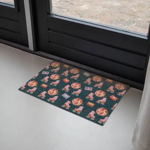 Rolschaatsen - Patroon - Disco Deurmat klein 898 -sfeer2