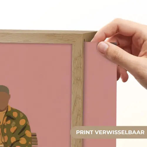 Illustratie - Bankje - Personen - Minimalistisch Light Box met batterij (Wandlamp) middel -USP_websiteprintNL