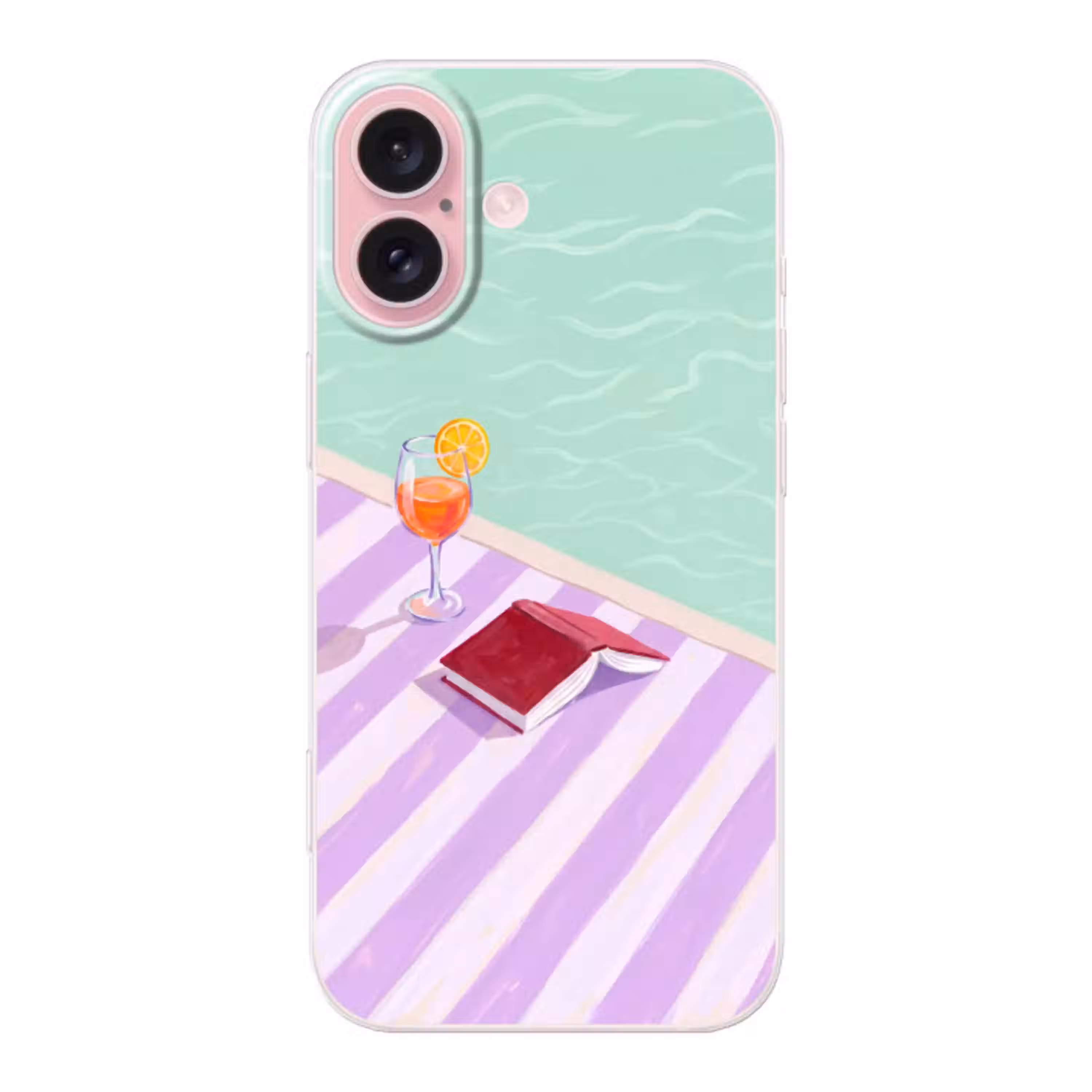 Cocktail - Zwembad - Zomer Apple iPhone 16 klein -3d