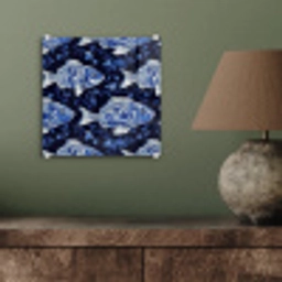 Vissen - Bloemen - Blauw plexiglas 5mm klein 11 -sfeer3
