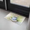 Vaas - Delftsblauw - Madeliefjes Deurmat klein -sfeer2