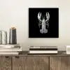 Kreeft - Zilver - Metallic - Luxe aluminium wit klein -sfeer1